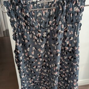 Collective Concepts Women's Floral Top - Blue and Pink